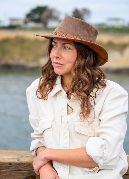 American Hat Makers - Wholesale Cowboy Hat - Unisex - Premium Crushable Leather Outback Hat - Style Crusher15