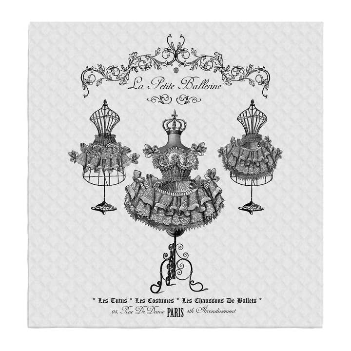 La Petite Ballerina Paris Dress, SWEDISH DISH CLOTHS for wholesale by Avery Lane Gifts