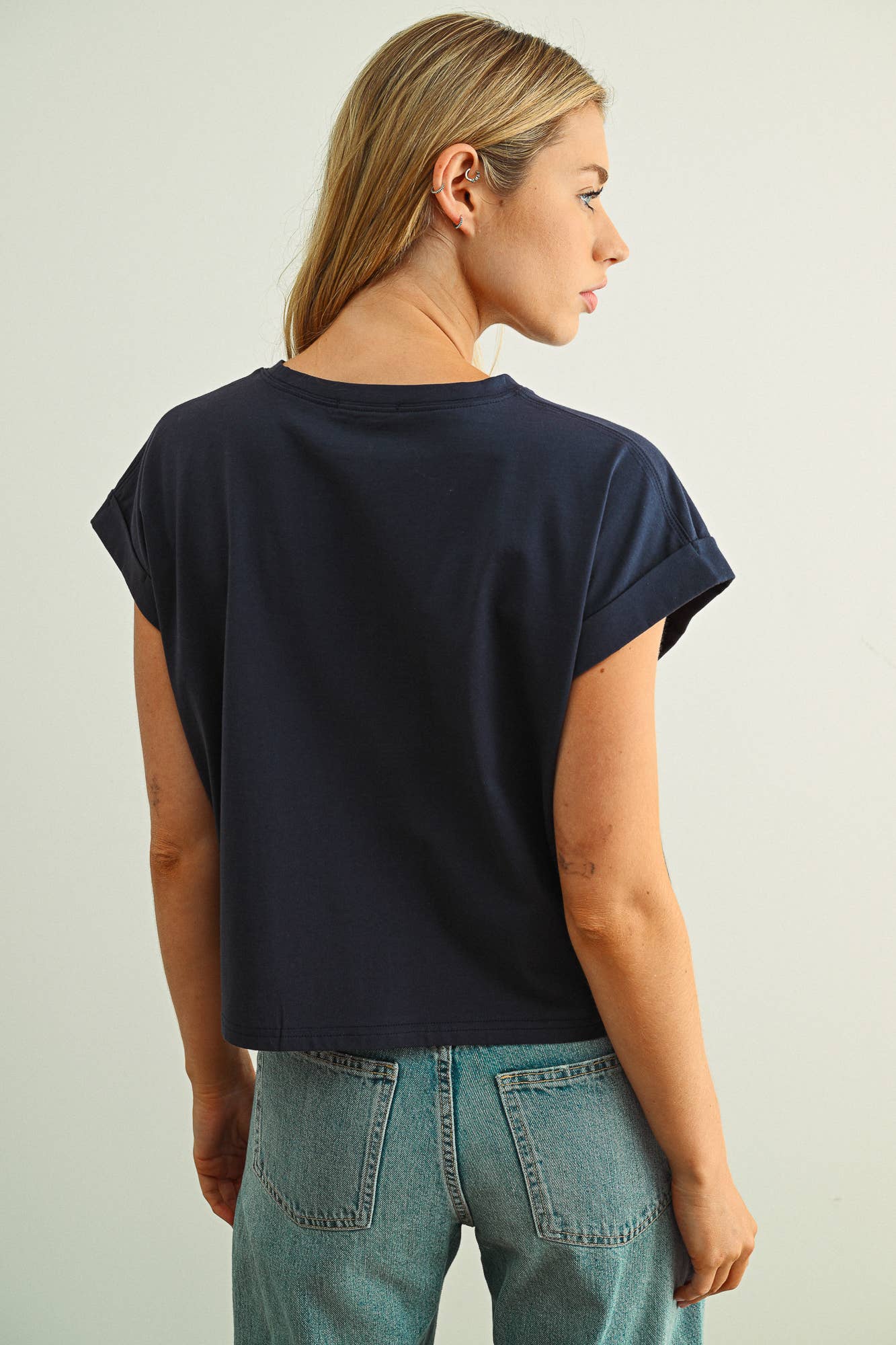 MIOU MUSE - Venta al por mayor Blusa - Mujer - Blusa de manga con puño y cuello redondo22