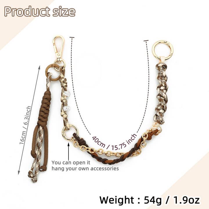 ACCITY - Wholesale Keychain - Women's - Leather Woven Keychain Handcrafted Bag Charm_CUAB004396