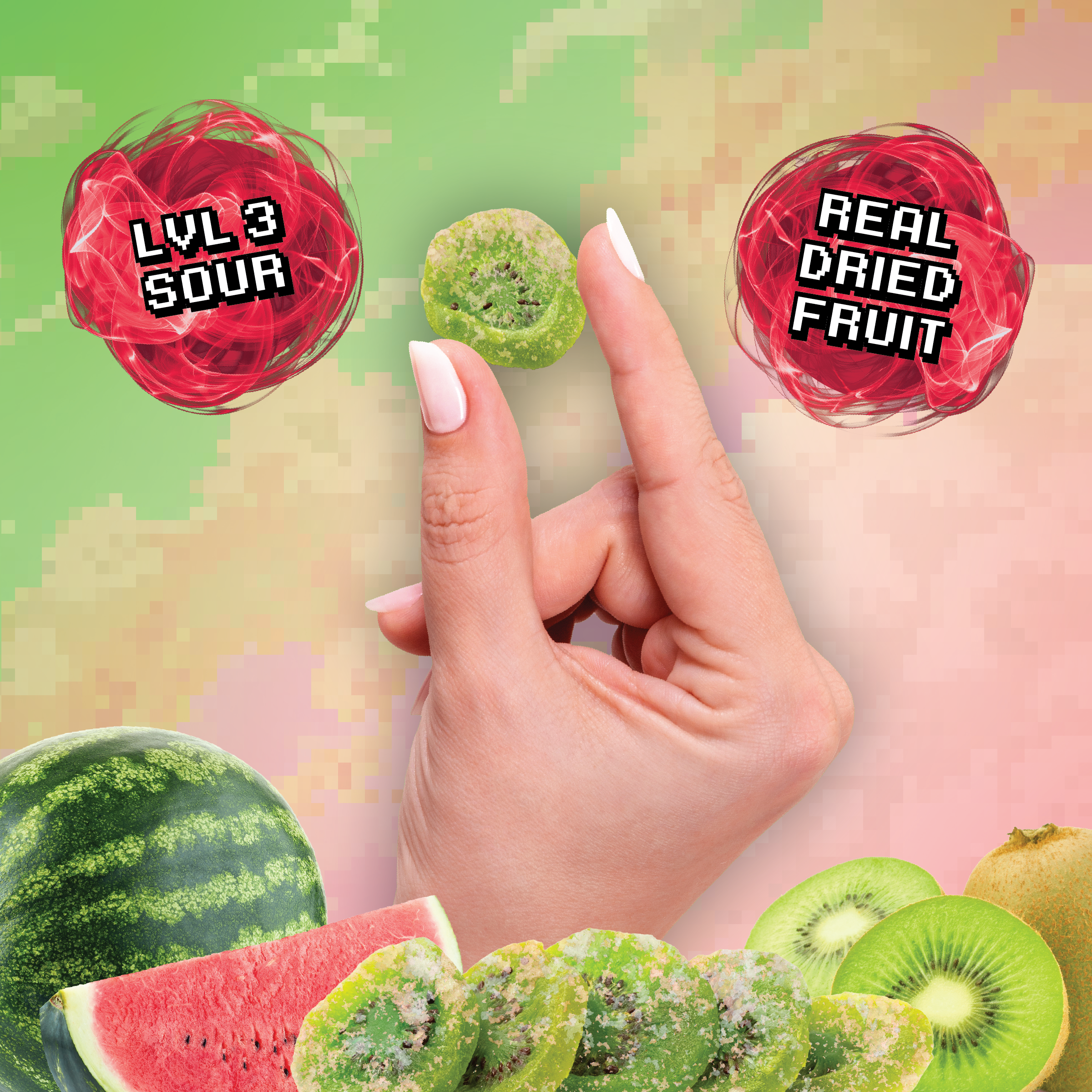 Final Boss Sour - Wholesale Gummy - Watermelon Kiwis (Level 3) (4 Pack)1