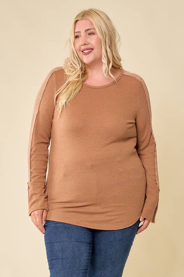 lovely melody - Wholesale Tunic - Women's - LMT3401PL-Plus Size Hey Fall solid top14