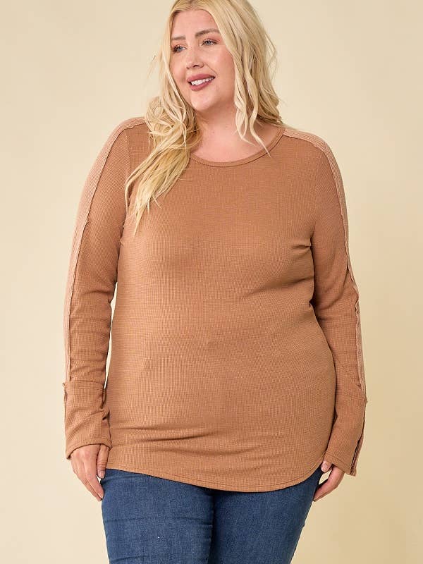 lovely melody - Wholesale Tunic - Women's - LMT3401PL-Plus Size Hey Fall solid top14