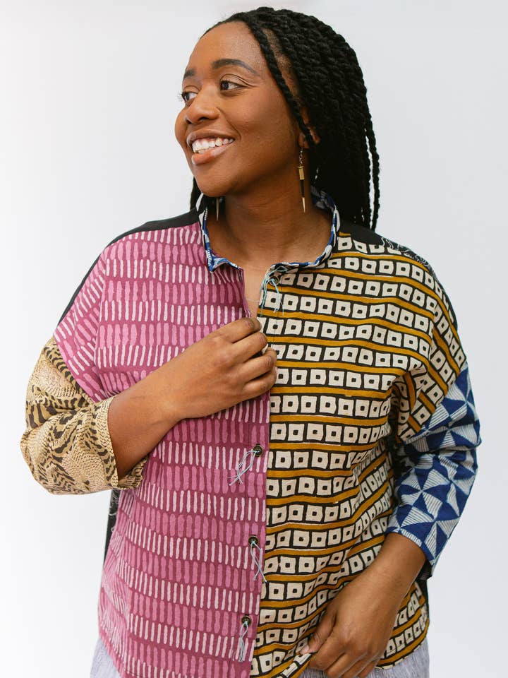Quarter Crop Shirt, Pieced for wholesale by Megan-Ilene