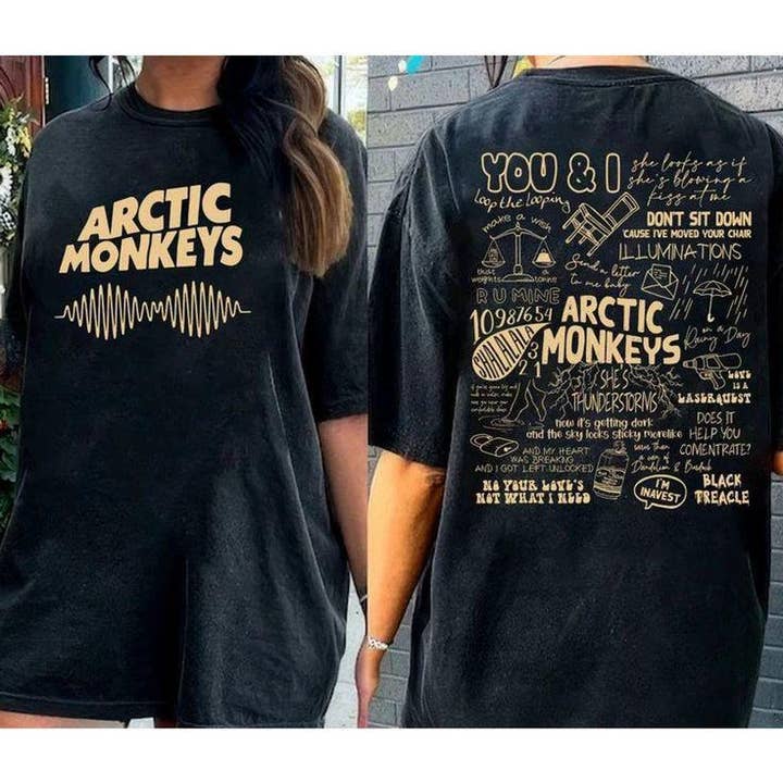 Arctic Monkeys Double-Sided Tour Tee, Indie Rock Band Shirt for wholesale by TheKingShirt