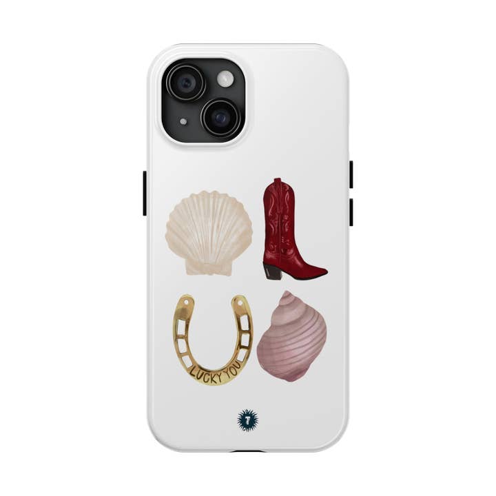 White Saltwater Cowgirl Fab 4 Phone Case for wholesale by Thursday’s Child Creative Studio