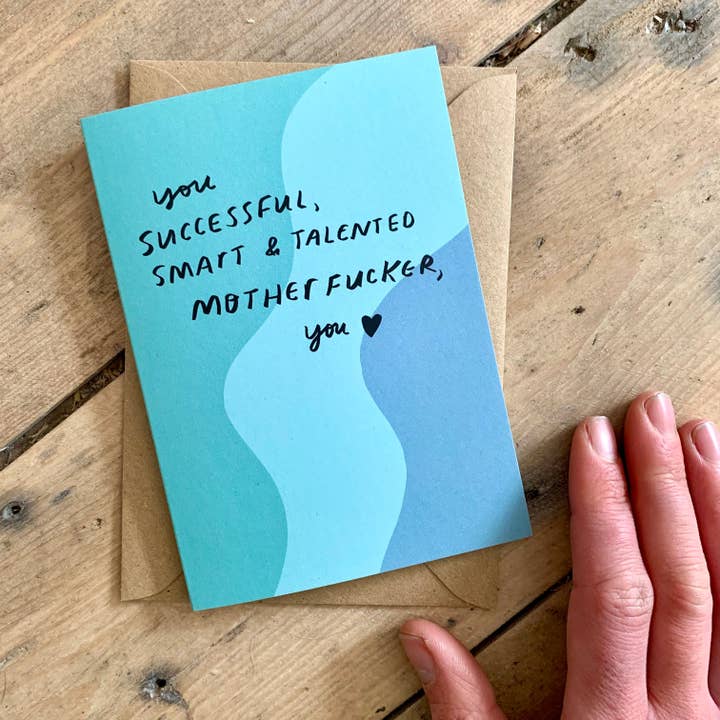 Carte Mofo talentueuse, respectueuse de l'environnement et amusante pour la vente par Nicola Rowlands