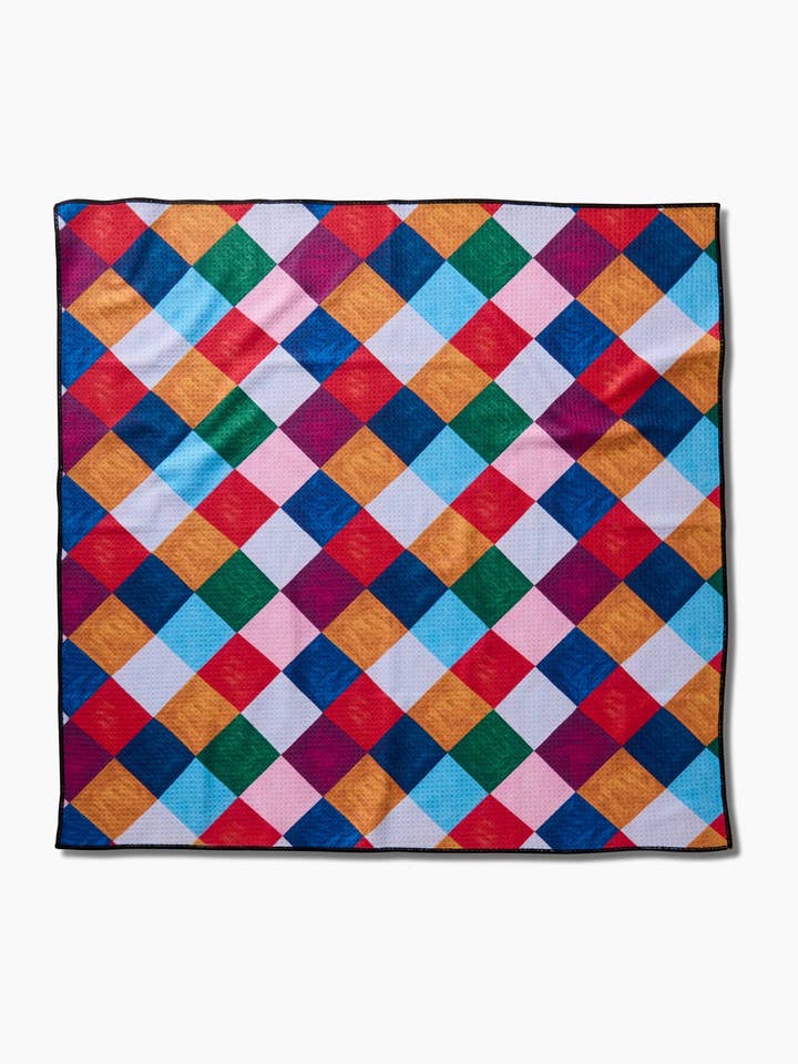 Holiday Harlequin Dog Towel for wholesale by Geometry