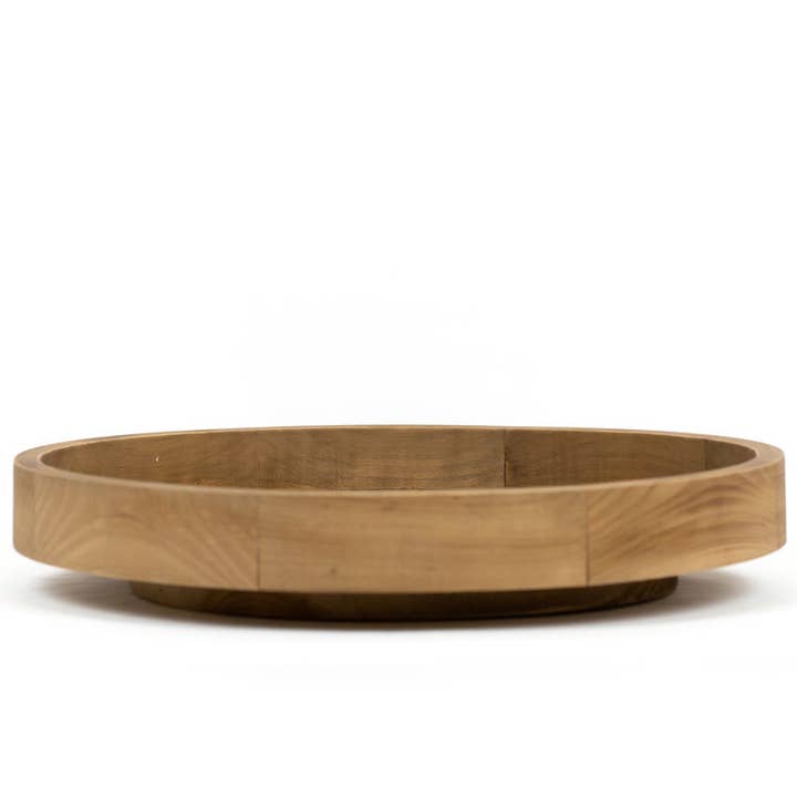 Adams & Co. - Wholesale Decorative Tray - 11696 - 10x10x3 wd spin tray, ntrl ORGANIZE