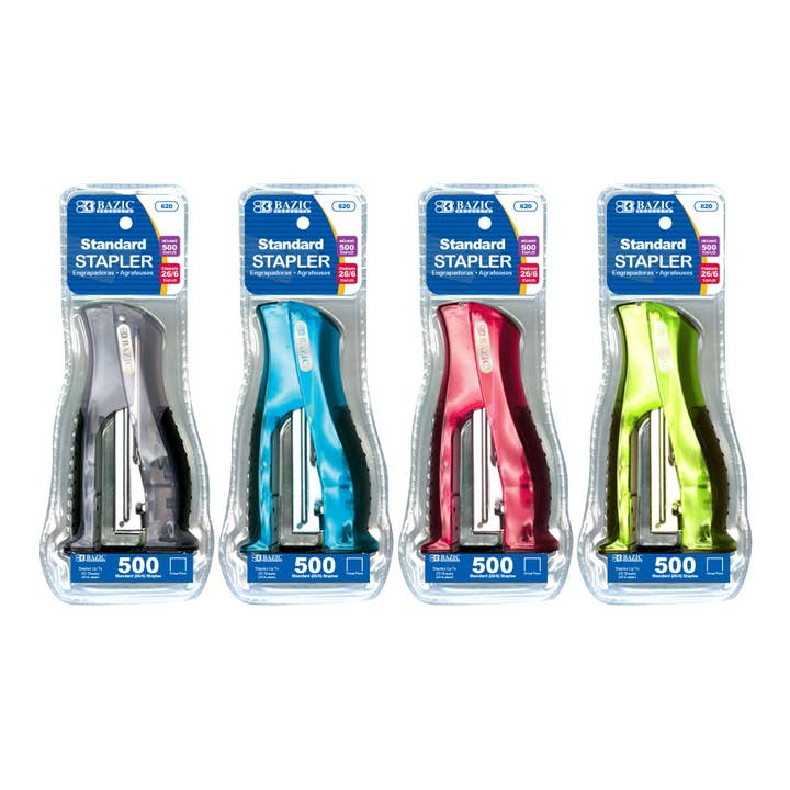 Luna Office Supply - Everyday Essential - Wholesale Stapler - Compact Stand Up Standard Stapler with 500 Ct Staples.2