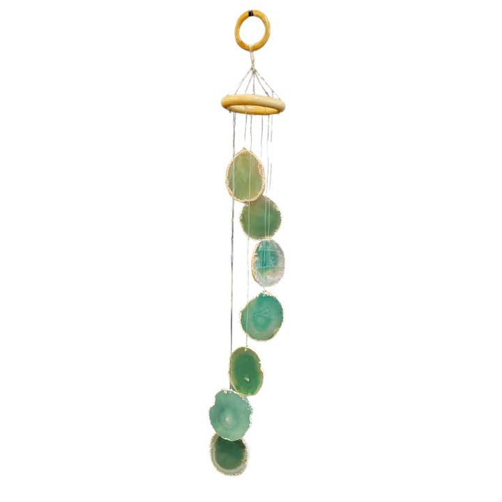 Green agate chime for wholesale by Foliesbijoux