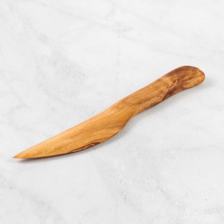 ArtisRaw - Wholesale Kitchen/Utility Knife - Olive Wood Spreader – Handmade Curved Serving Tool