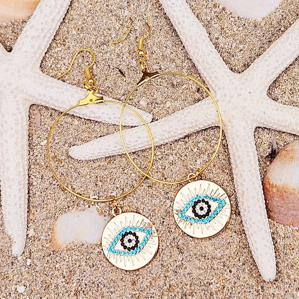 Ibiza Boutique – wholesale Dangle earrings – Ibiza evil eye earrings0