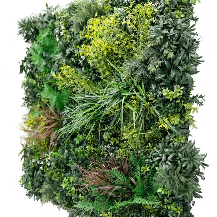 Designer Plants - Wholesale Artificial Plant - Tropical Vibe Artificial Vertical Garden / Green Wall Panel 35" x 35" UV Resistant (Fire Retardant)