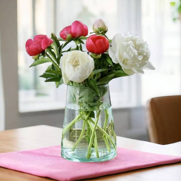 Moroccantastics - Wholesale Vase - Handmade Recycled Moroccan Glass Cone Vase - Le Verre Beldi4