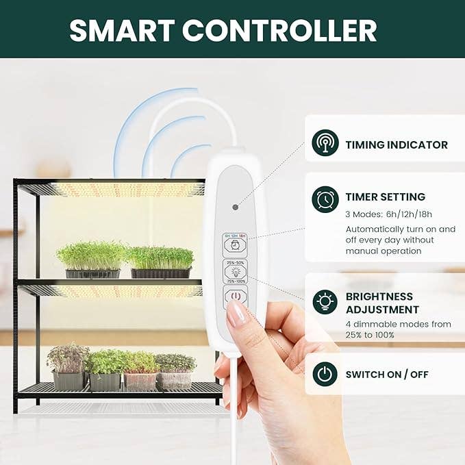 MY CITY GARDEN – wholesale Trädgårdsverktyg – EASY GROW Full Spectrum 4000K LED växtbelysning, 6 st4