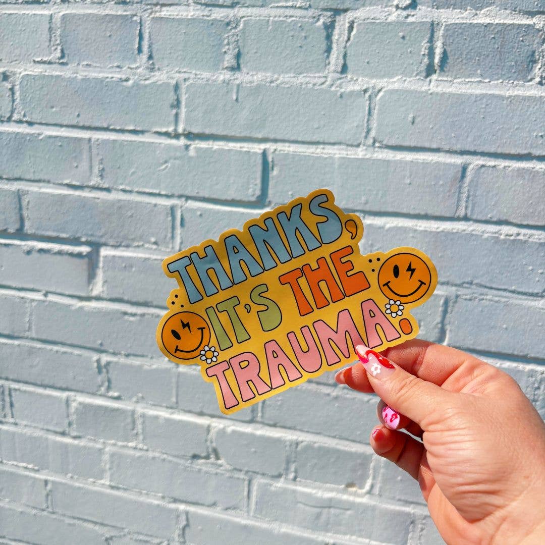 NatterDoodle – Engroshandel Klistermærke – Tak Det er traumaklistermærket – Stor vinyl vandtæt4