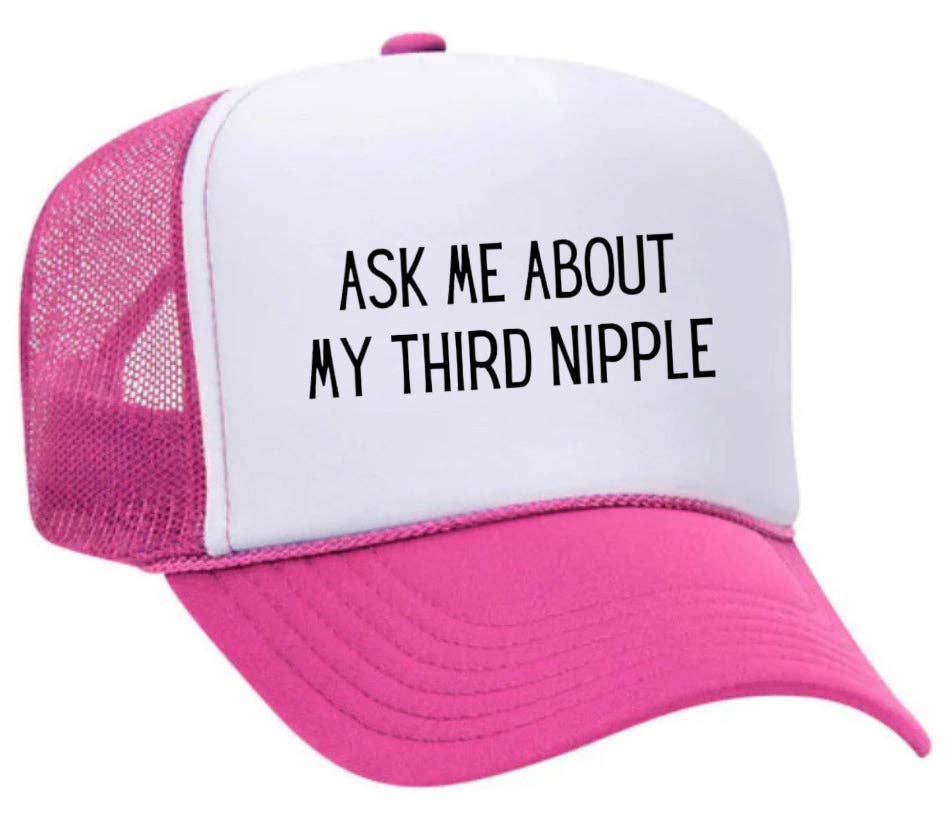 Inappropriate Trucker Hats - Wholesale Trucker Hat - Unisex - Ask Me About My Third Nipple Trucker Hat5