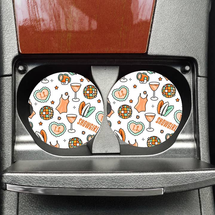 Vintage Showgirl Car Coaster – Showgirl Energy Car Coaster for wholesale by Mugsby