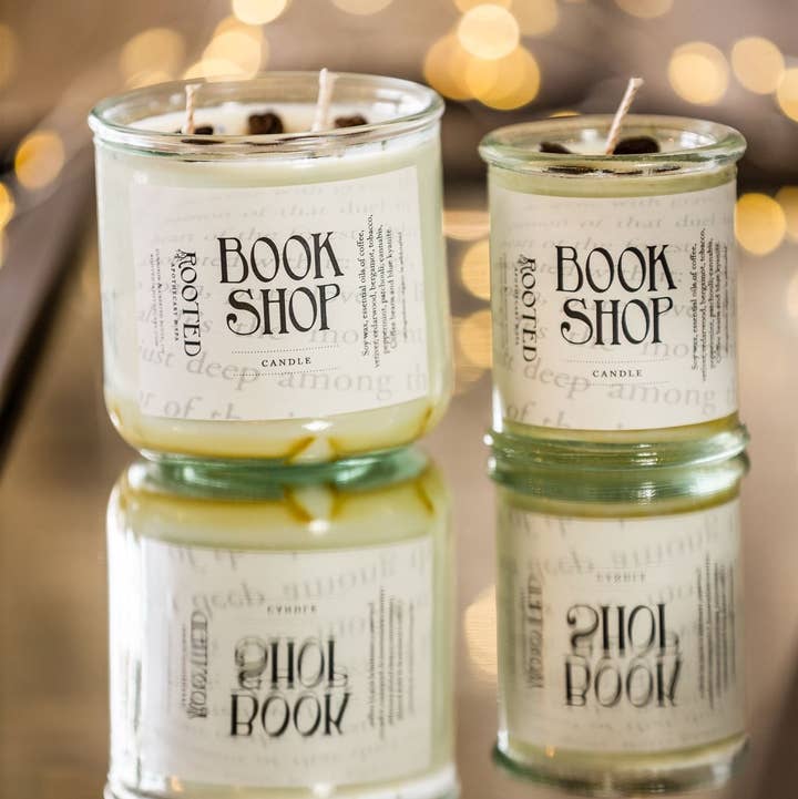 Rooted Apothecary - Wholesale Jar/Filled Candle - Book Shop Candle