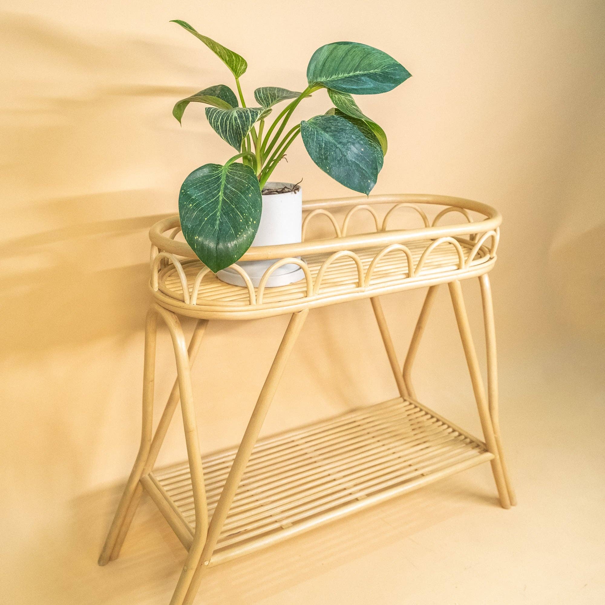 MOMIJI - Wholesale Plant Pot Stand - Handcrafted - Sage Planter Display Rack - Rattan Wicker6