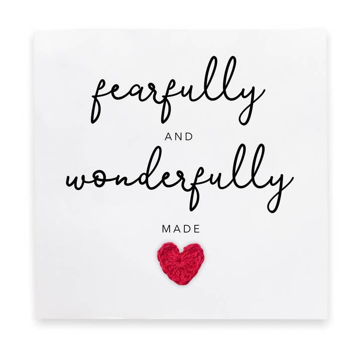 You are Fearfully and Wonderfully Made - Bible Verse Card for wholesale by Fifi's Handcrafted