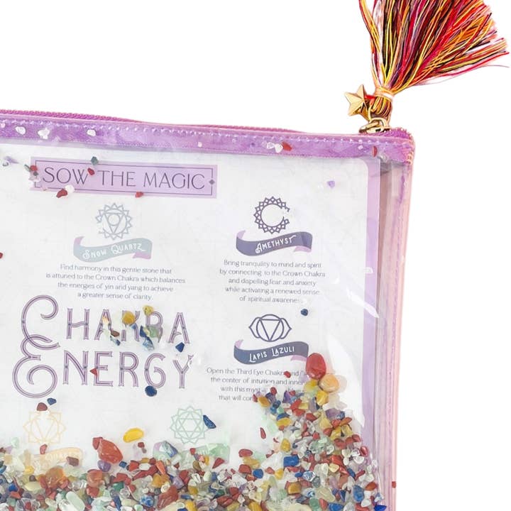 Sow the Magic - Wholesale Makeup/Cosmetic Bag - Chakra Energy Gemstone Cosmetic Bag3