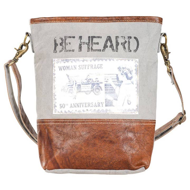Be Heard Shoulder Bag for wholesale by Clea Ray Canvas Bags & Clothing