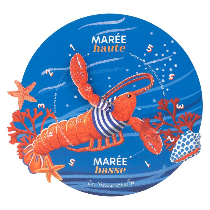 Omar Chéri tide clock for wholesale by Les Ritournailes