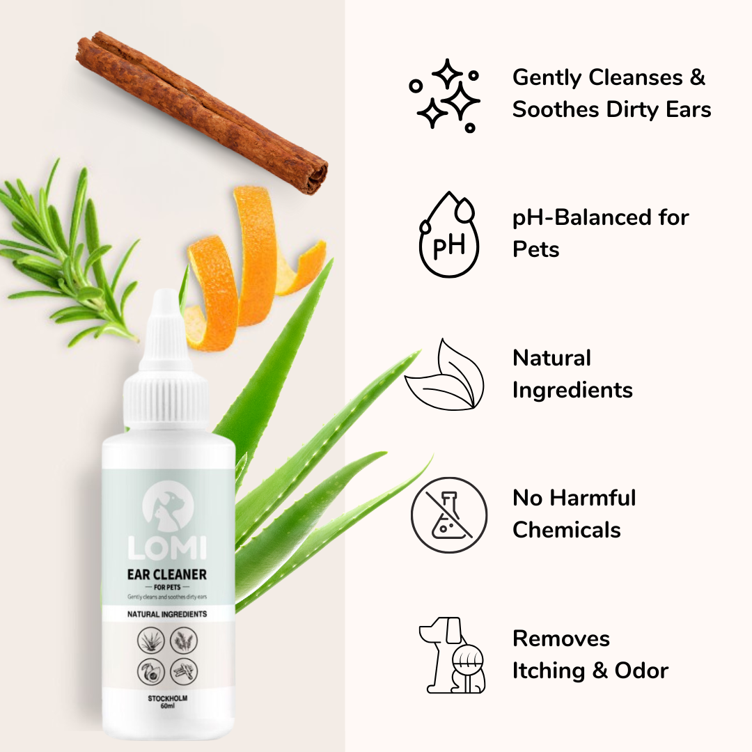 LOMI Pet Care - Wholesale Pet Cleaning Supplies - NATURAL EAR CLEANER SHORT DATE CLEARANCE – 80% OFF1