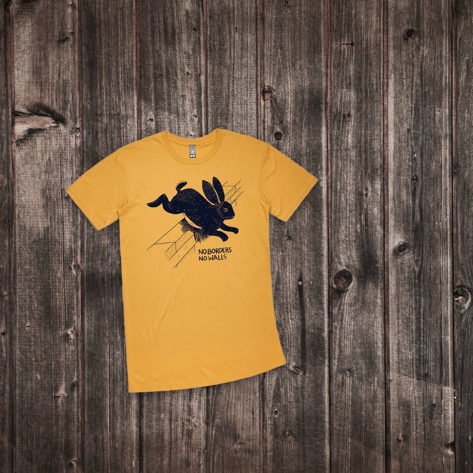 Cat Rocketship - Wholesale Screen Printed T-Shirt - Unisex - No Borders No Walls T-shirt0