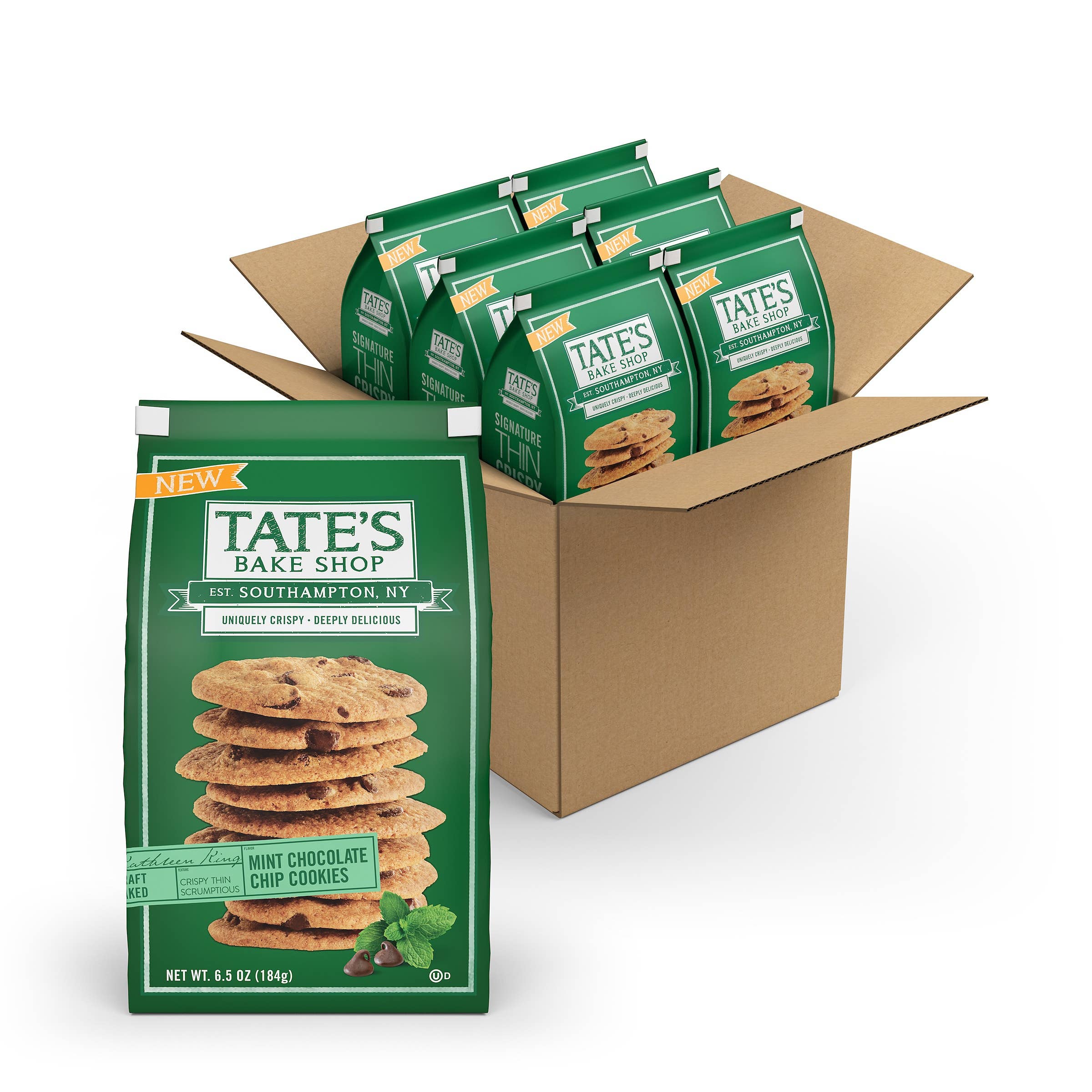 Tate's Bake Shop - Wholesale Cookie - Mint Chocolate Chip Cookies | 6.5oz | 6 Count1