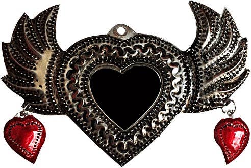 Tienda Esquipulas distribution - Wholesale Wall Accent - Ex-voto heart mirror - 14cm5