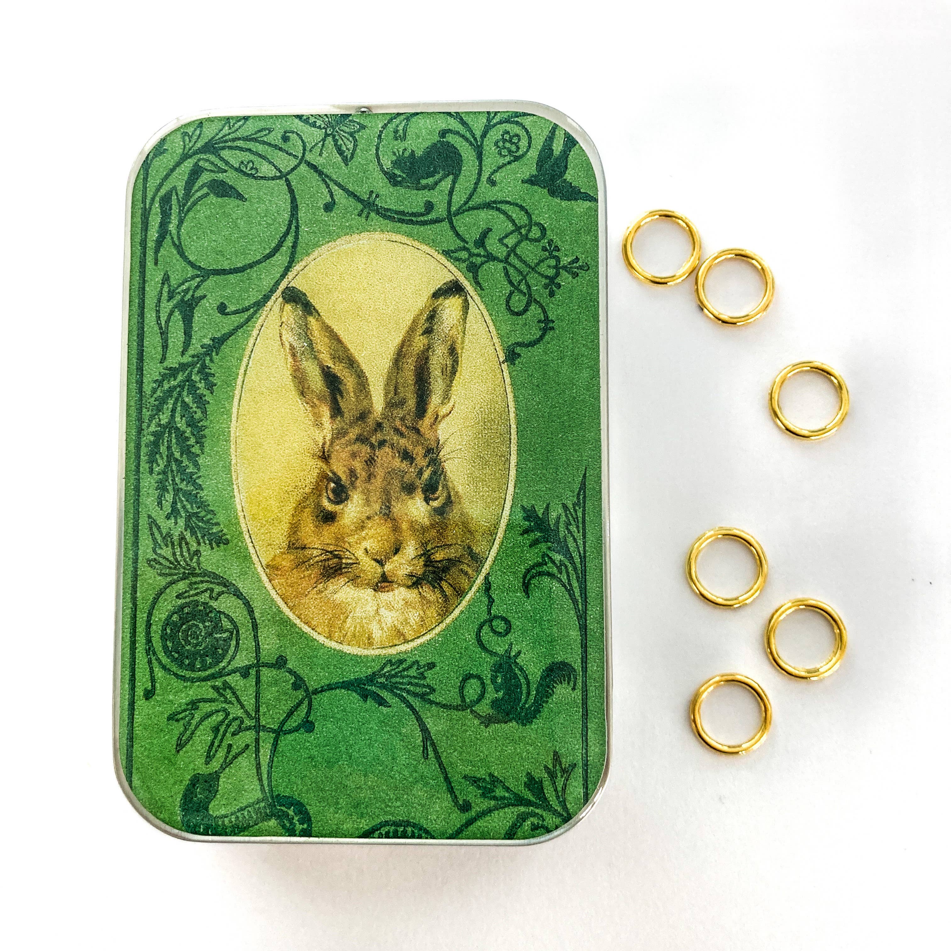 Firefly Notes - Wholesale Knitting/Crochet Supplies - Bunny notions tin, stitch marker tin3