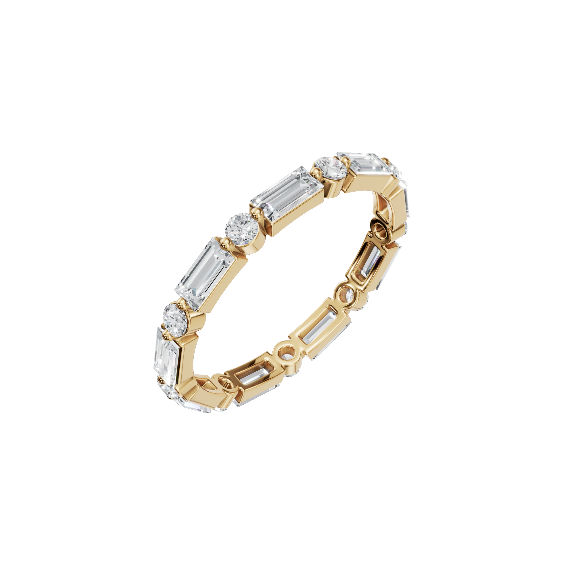 PureYou Jewelry - Wholesale Wedding Band/Ring - 14K Gold Diamond Wedding Band, Diamond Eternity Ring10