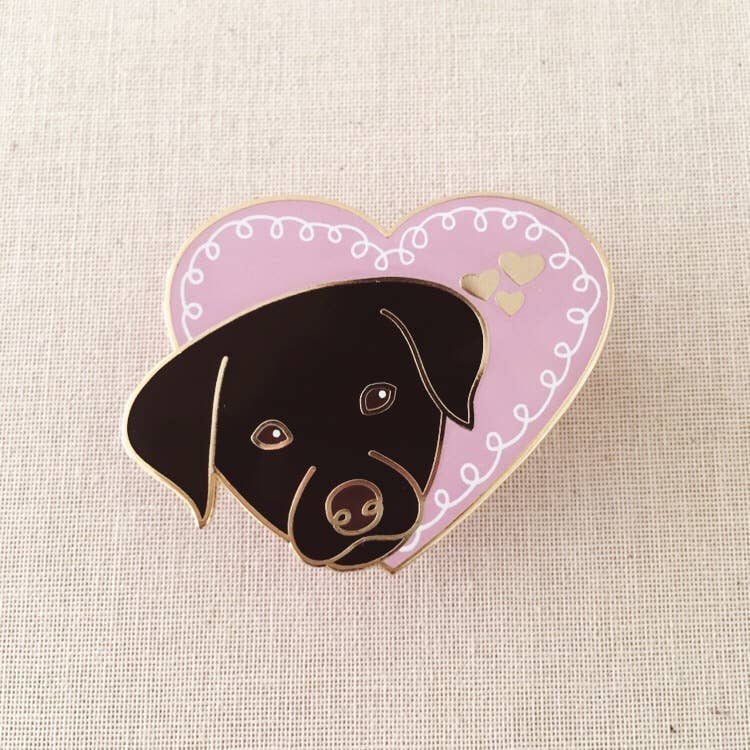 The Avera Boutique - Wholesale Lapel Pin/Button - Puppy Love Enamel Pin2