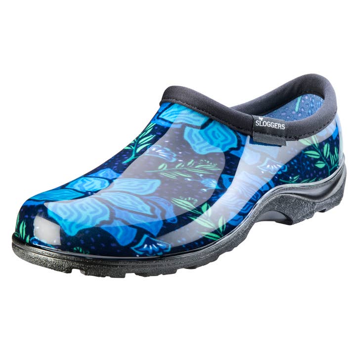 Women's Garden Shoe, Spring Surprise Blue Print for wholesale by Sloggers
