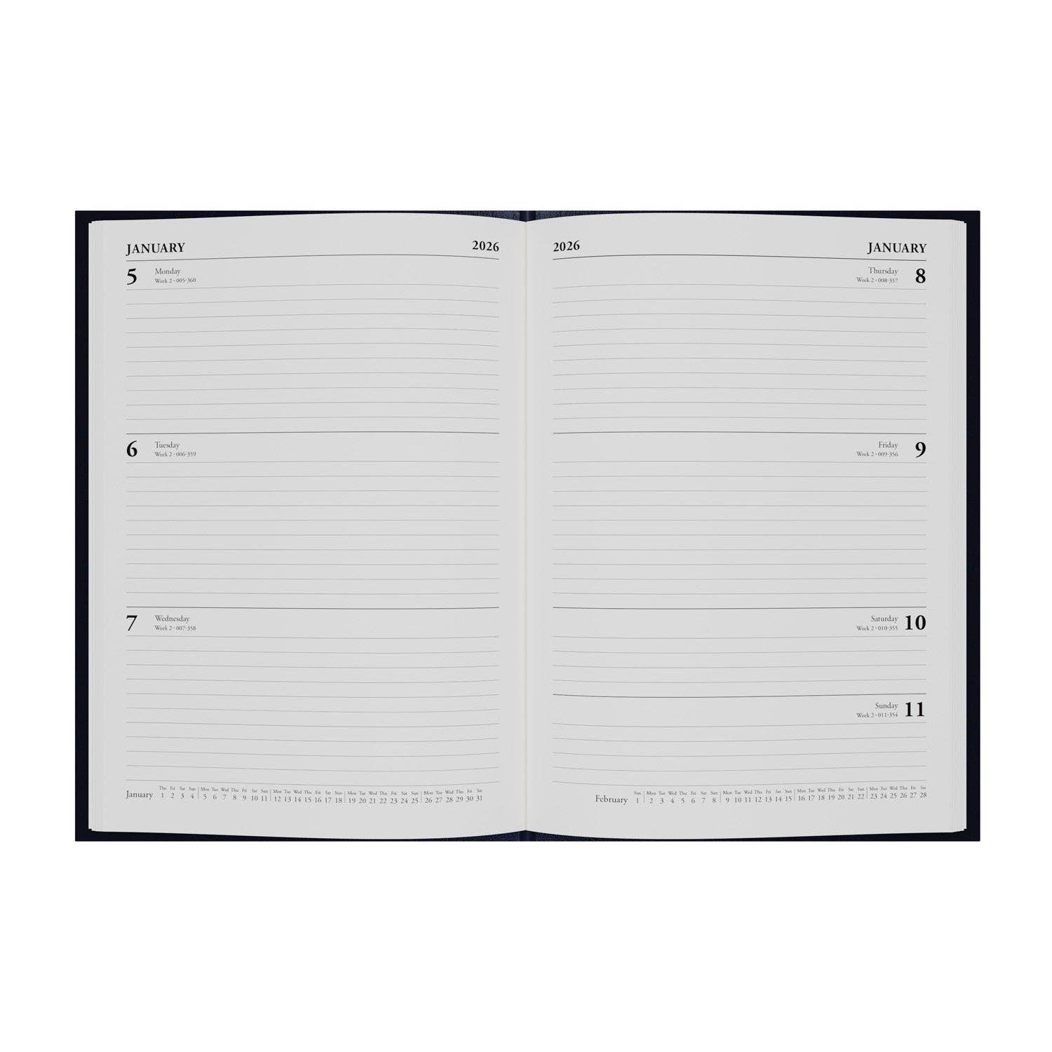 Collins Debden - Wholesale Planner - Essentials - A5 Week-to-View with Appointments Mid/Academic Year Diary Planner 2025-20267