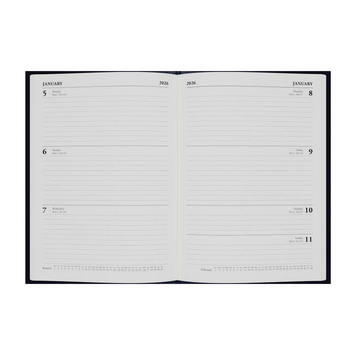Collins Debden - Wholesale Planner - Essentials - A5 Week-to-View with Appointments Mid/Academic Year Diary Planner 2025-20267