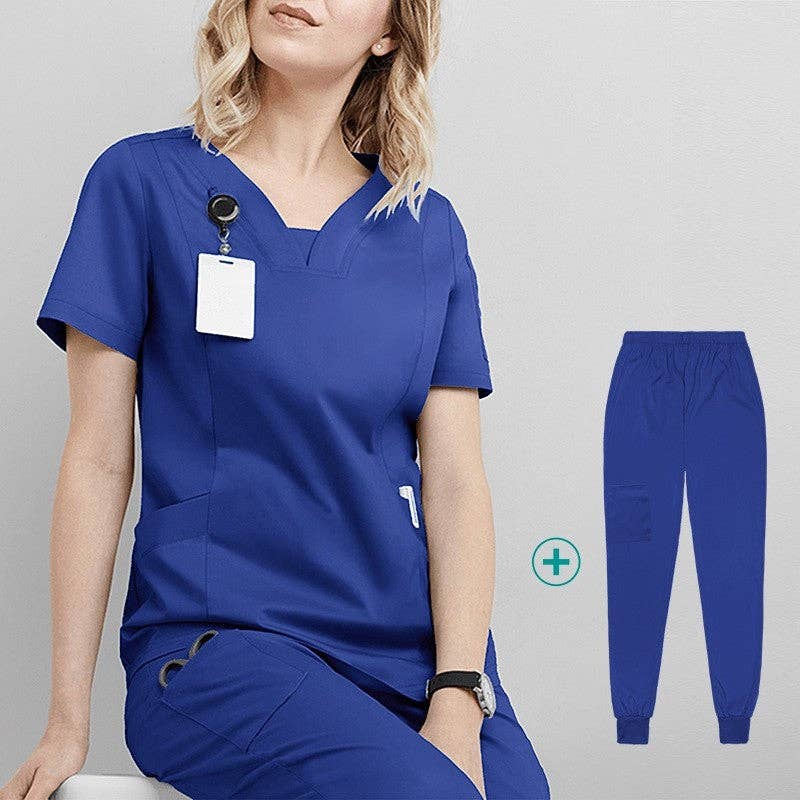 FurDecoration - Wholesale Healthcare Uniform - Women's - Short Sleeve Straight Leg Scrub Suit5