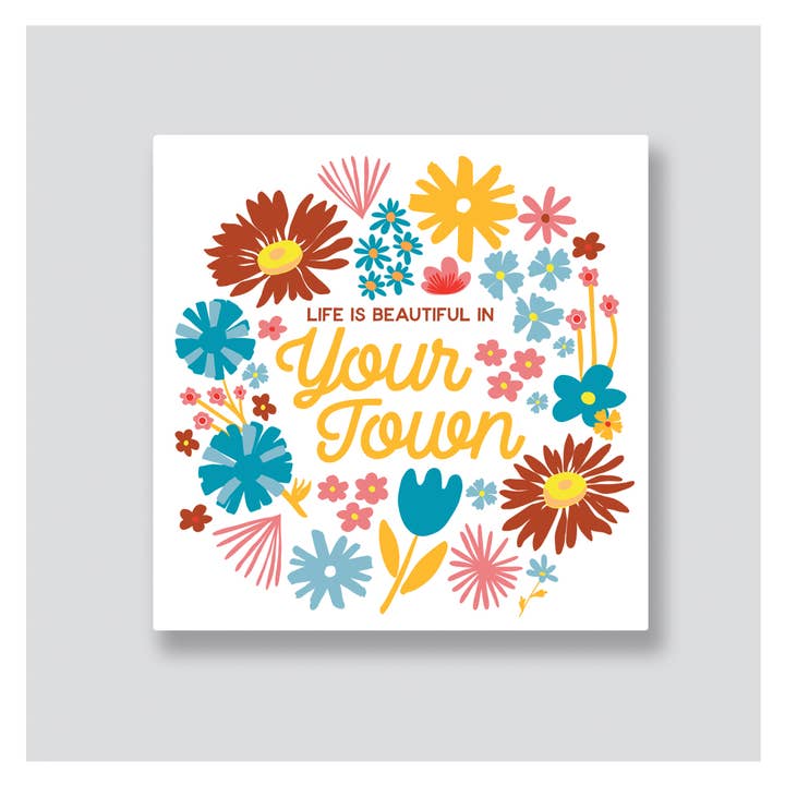 Rock Scissor Paper - Wholesale Coasters - Personalized City Coaster - Beautiful Floral with Name Drop