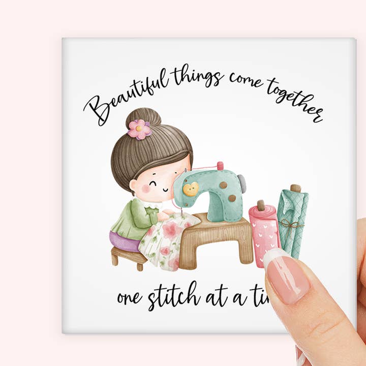 Beautiful Things Come Together One Stitch at a Time Magnet for wholesale by Fantastic Photo Magnets