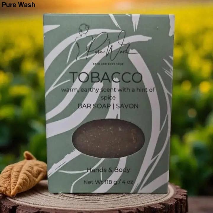 Tobacco leaf soap bar for wholesale by CG Pure Wash