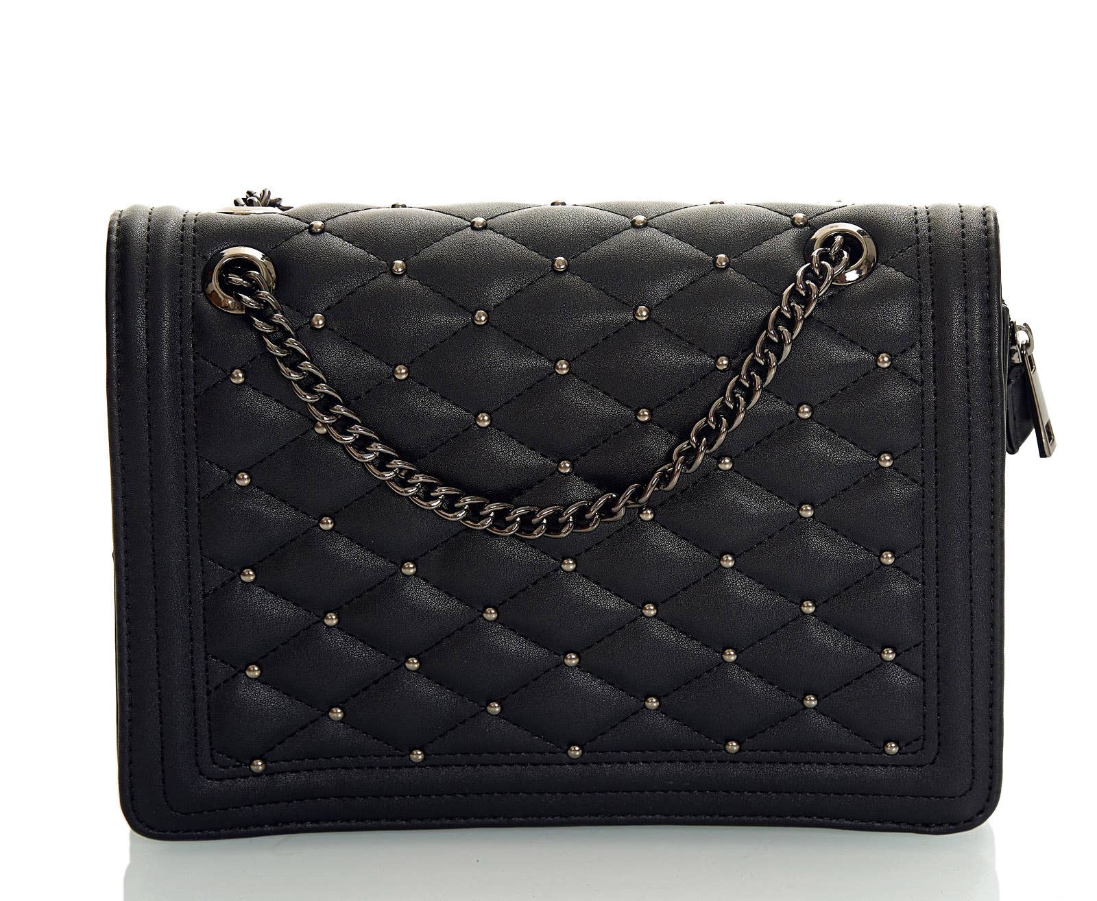 HJS – wholesale Axelväska - Dam – VISTA axelväska med nitar och rött foder2