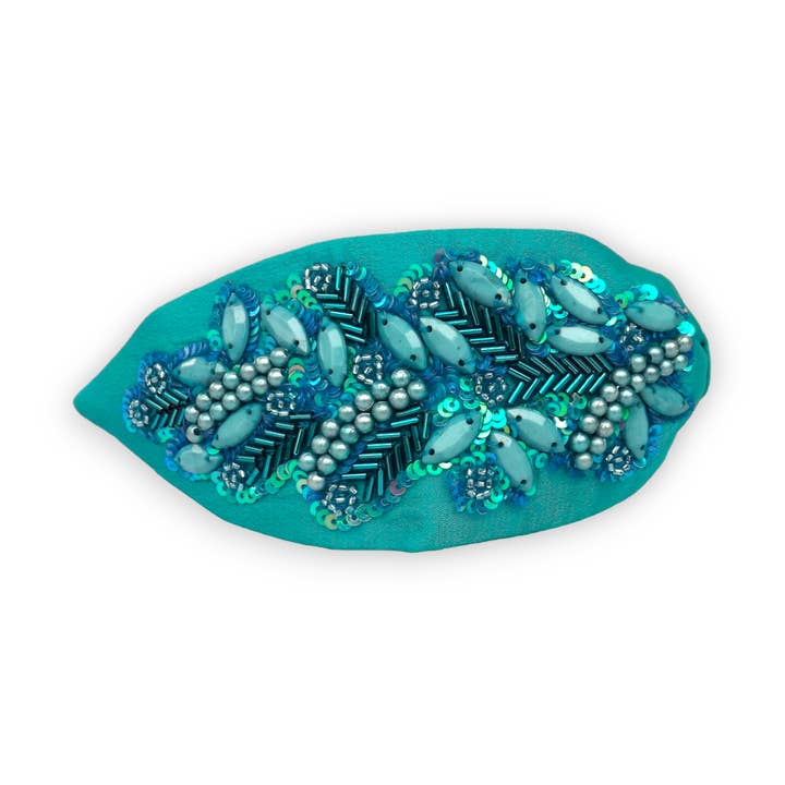 Turquoise on Turquoise Adjustable Headband for wholesale by Pria Handmade Accessories