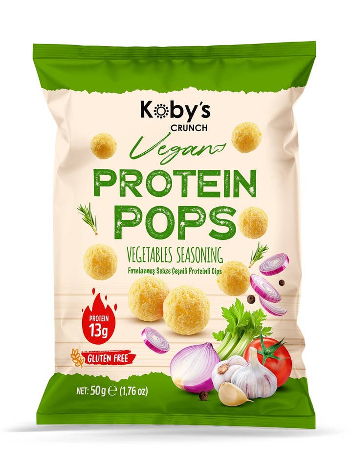 Koby’s Crunch Protein Pops Vegetables Oven Baked,13g Protein for wholesale by Nova Brands
