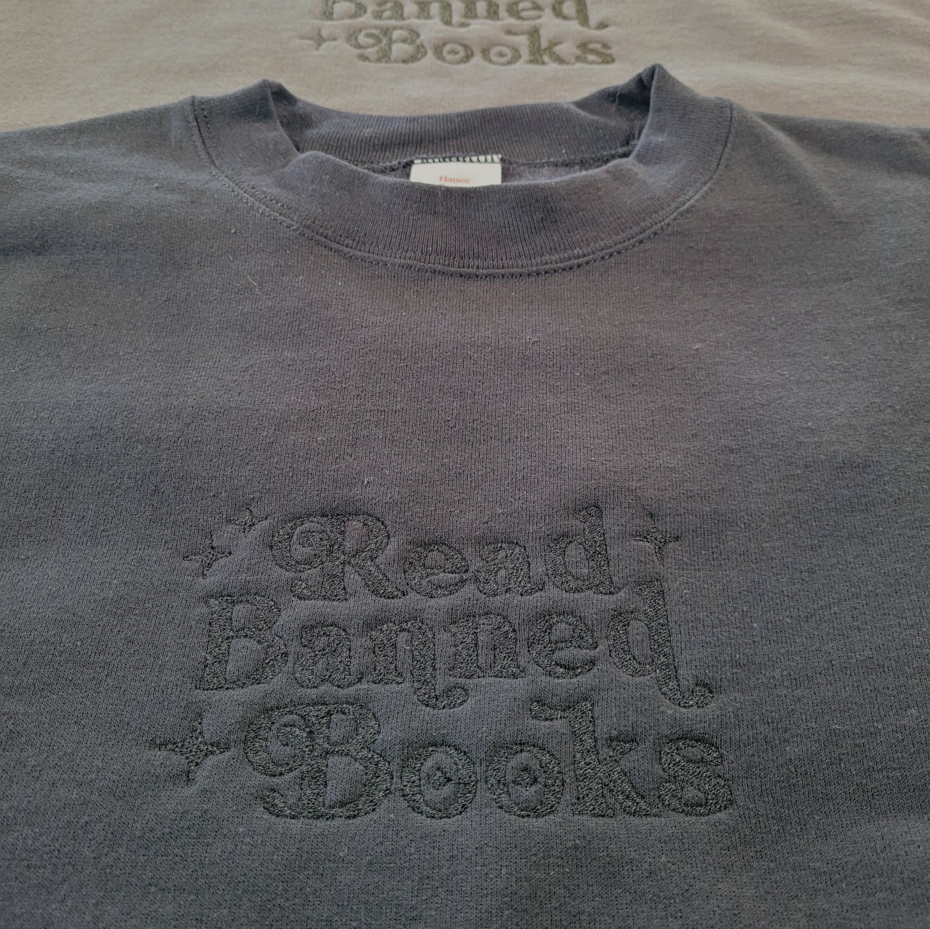 Penelope Annen Design - Wholesale Sweatshirt - Women's - Embroidered Read Banned Books | Cheeky Book Lover Sweatshirt4