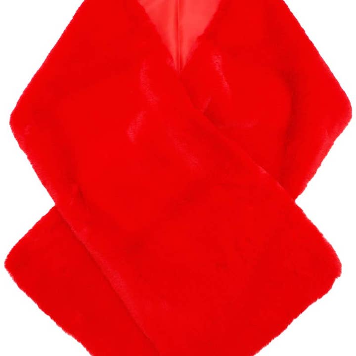 Cap Zone - Vente Châle – femme - Étole châle luxueuse en fausse fourrure doublée satin5