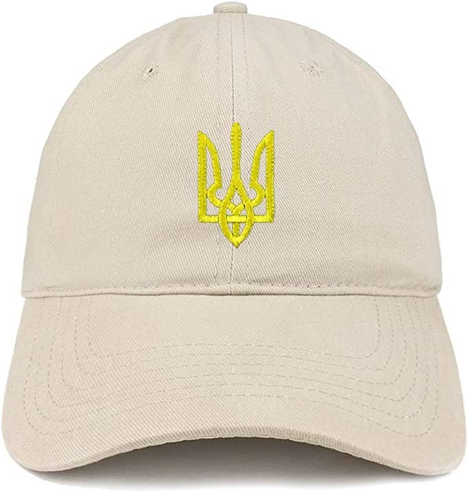 Trendy Apparel Shop – Boné de beisebol - Unissexo por atacado – Boné de Algodão Macio Bordado Símbolo Nacional Ucraniano6