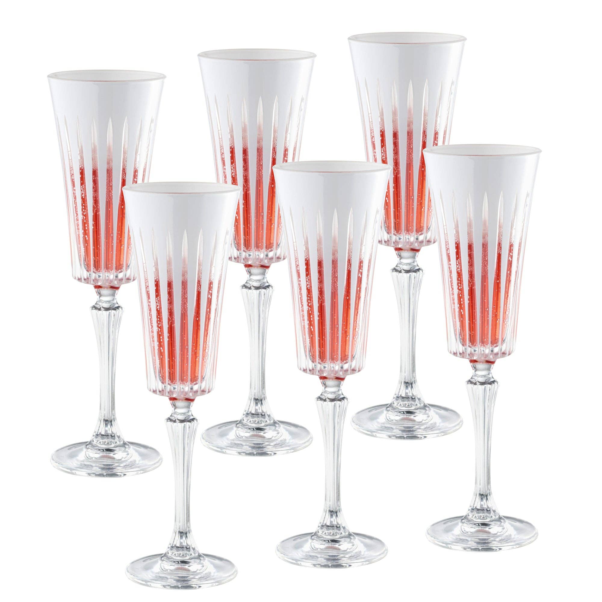 Barski – wholesale Champagne flute – Onyx Champagne Flute, White, 7 oz. Set of 64
